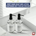 thumbnail image 2 of GM GMISUN Glass Soap Dispenser, Clear Hand and Dish Soap Dispenser Set with Labels - 2 Pack, 2 of 7