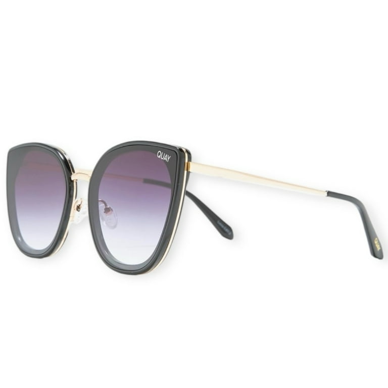 Quay Australia Black Large Cat Eye Sunglasses - Flat Out Quay Australia Flat Out Sunglasses Black Oversized Cat Eye  main image 2