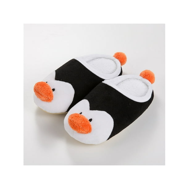 UKAP UKAP Womens Men Kid Cute Penguin Animal Slippers Novelty Cozy Fuzzy Slippers Soft Plush