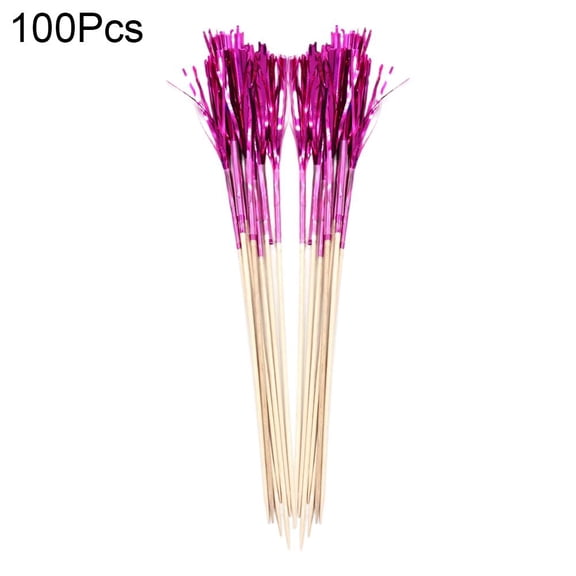 Bamboo Cocktail Picks Assorted Colors Disposable for Parties, Weddings, and Events