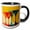 Black/White, variant on 3drose, Martini Party Mid Century Modern Seventies Vector Art, 11oz Two-tone Yellow Mug