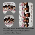 thumbnail image 4 of 4PCS African American Shower Curtain Sets With Rugs, Sexy Black Women Shower Curtain Waterproof Fabric Shower Curtain, Inspirational Quotes Positive Fashion Afro Lady Black Girl Bathroom Decor, 4 of 7