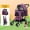 Purple, variant on NiamVelo Foldable Pet Stroller Dog Stroller 3-in-1 Detachable Cat  Stroller w/4 Wheel for Puppy, Black