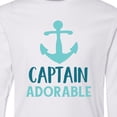 thumbnail image 4 of Inktastic Captain Adorable, Boat Anchor, Nautical - Blue Long Sleeve Youth T-Shirt, 4 of 5