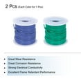 thumbnail image 3 of 22 Calibre Silicona Cable 22AWG Eléctrico Cable Trenzado Cable Flexible Estañado Cobre Cable Alta Temperatura Conexión Cable Carrete Azul y Verde 30 m/98,4 Pies 2uds, 3 of 7