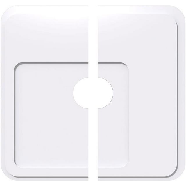 Ekena Millwork CMP34LN2-06000 34 in. OD x 6 in. ID Square Lucan Architectural Grade PVC Contemporary Ceiling Medallion - 2 Piece