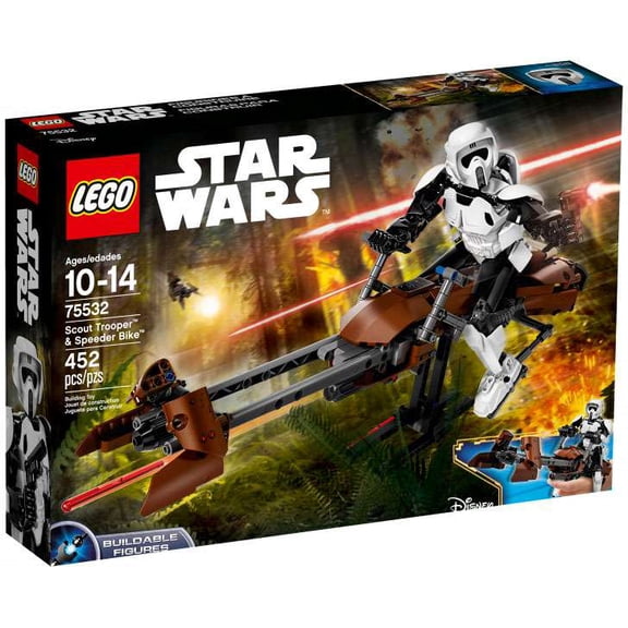 Pre-Owned Star Wars Buildable Figure Scout Trooper & Speeder Bike Set LEGO 75532