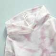 thumbnail image 4 of Bagilaanoe Toddler Baby Girl Hooded Sweatshirt Dress Tie-dye Long Sleeve Pullover 12M 18M 24M 3T 4T 5T Kids Casual Loose Fit Tops, 4 of 8