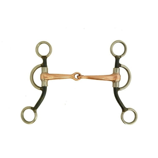 Short Shank Copper Mouth Smooth Snaffle Bit