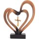 thumbnail image 1 of Decoración de cruz de corazones entrelazados de Jesús de Pascua, decoraciones de cruz de Jesús, 2 corazones unidos, cruces de pared para decoración del hogar, adornos de escritorio, 1 of 4