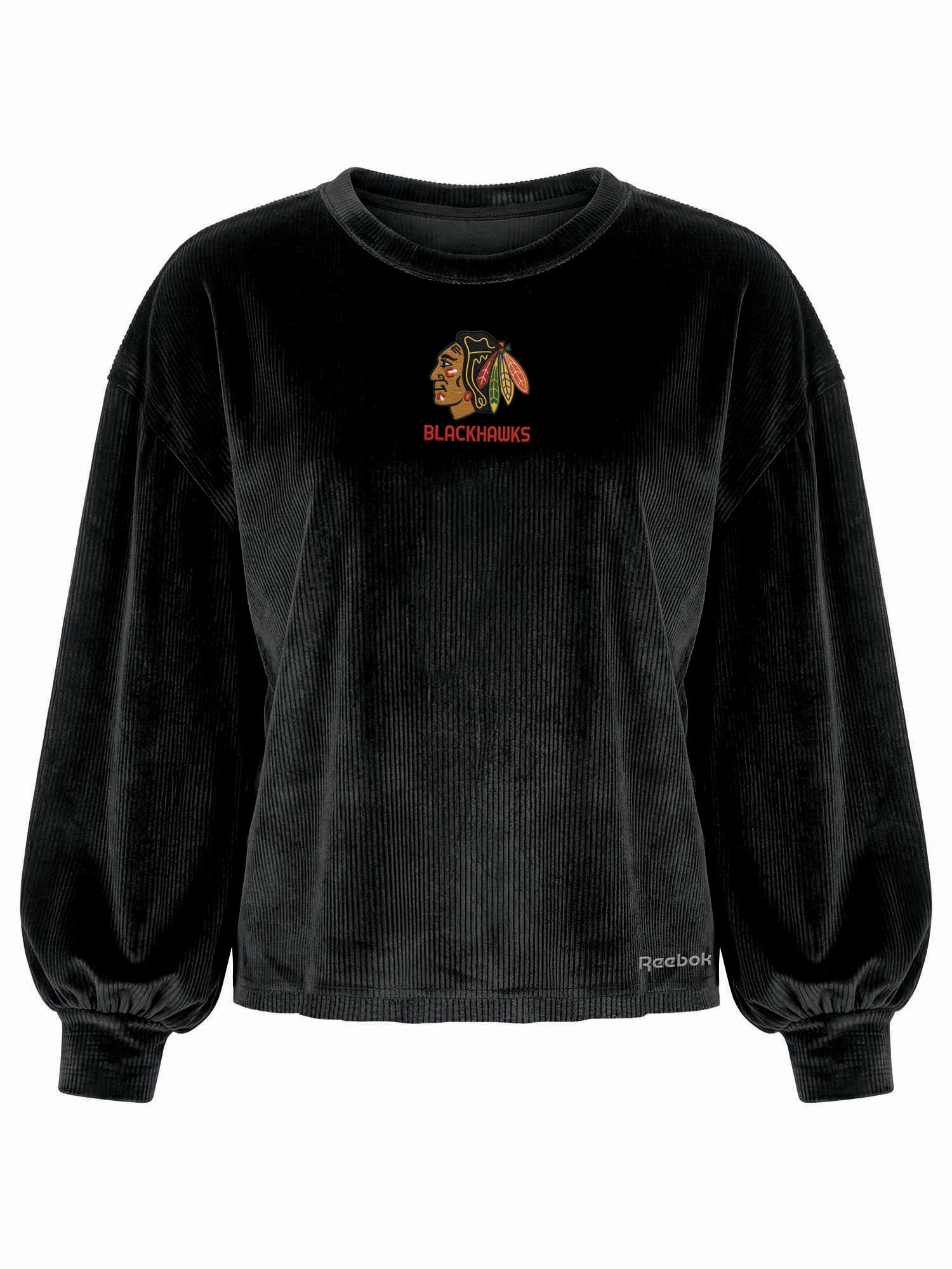 Chicago Blackhawks Reebok Womens Crew Neck Pullover with Balloon Sleeves