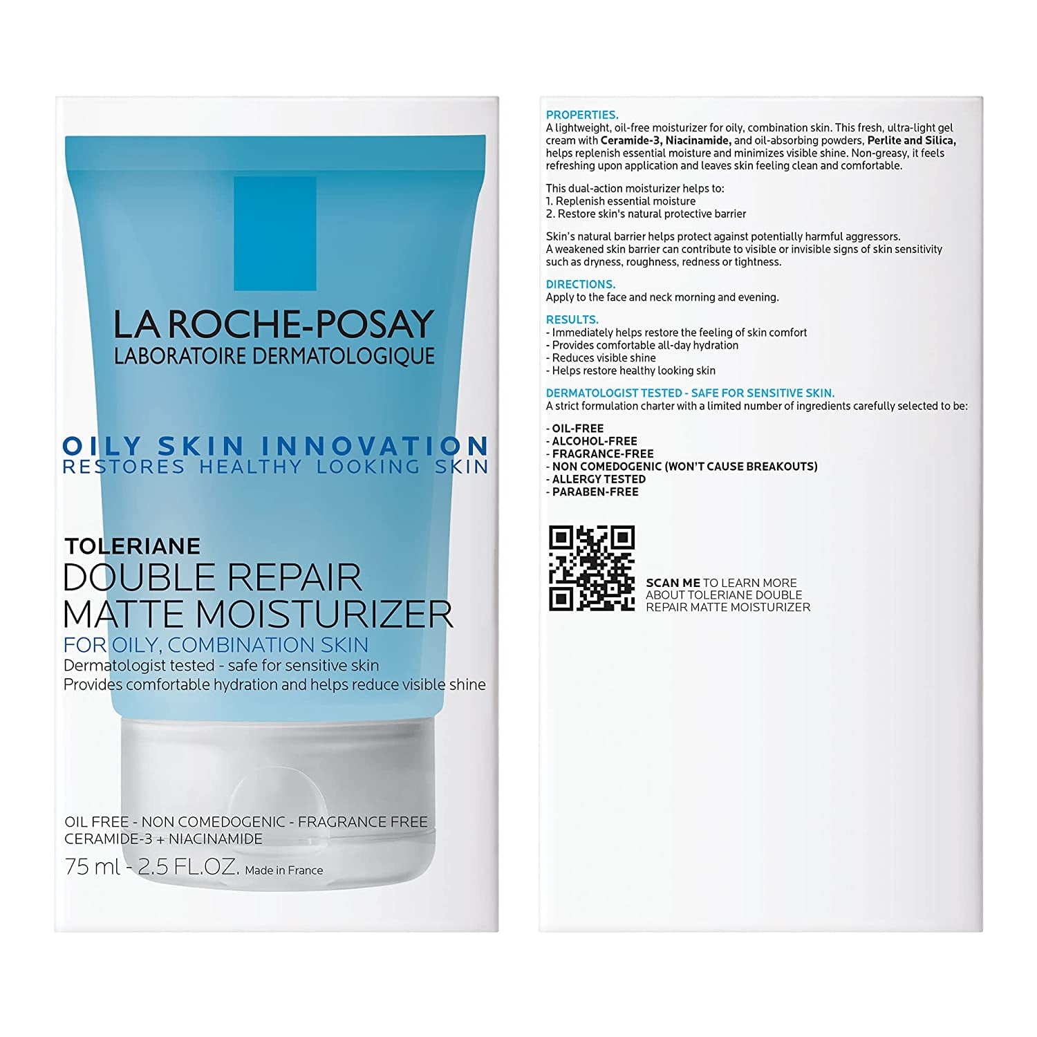 la roche posay double repair moisturizer uv ingredients