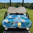 thumbnail image 2 of Pzuqiu Golf Cart Seat Covers Non-Slip Material, Compatible with Golf Carts Outdoor, for Club Car EZGO Yamaha, Tropical Leaves White Flowers, 2 of 9