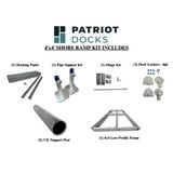 Patriot Docks 4'x4' Aluminum Truss Frame Shore Ramp Kit with Gray Deck ...