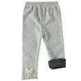 thumbnail image 2 of piuwrlz Kids Winter Plush Pants for Girls Boys Long Thick Velvet Cotton Sweatpants Gray Size 2 Years, 2 of 9