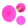 thumbnail image 3 of Unique Bargains 1 Pc Portable Silicone Facial Cleansing Brush Oval 3.94"x3.15"x1.3" Rose Red, 3 of 7