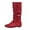Red, variant on Boots for Women,Mid Calf On Boots Casual Side Zipper Flat Heel Comfortable Booties For Everyday Wear And Versatile Outfits,Knee High Boots Women,Red,8