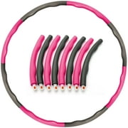 Roofei Weighted Hula Hoops for Adults Exercise Removable Multiple Assembly Design Professional Fitness Hula Hoop Brings Perfect Figure