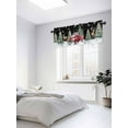 thumbnail image 3 of Christmas Red Truck Valances for Windows, Winter Car Deer Xmas Trees Snow Black Light Filtering Window Treatment Valances, Rod Pocket Small Curtains for Kitchen/Bathroom, 56"x16", 3 of 9