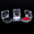 thumbnail image 3 of 1PC Velvet Ring Box Square Jewelry Box Valentine‘s Day Ring Box With Detachable Lid, 3 of 8