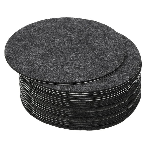Uxcell 5 Inch Diameter Lamp Base Felt, 20Pack 2mm Thickness Adhesive Non-slip Anti-scratch Backed Felt, Dark Grey