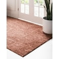 thumbnail image 3 of Rugs.com Jill Zarin Shaggy Chic Collection Rug – 7' 10 x 10' Grapefruit Pink Shag Rug Perfect For Living Rooms, Large Dining Rooms, Open Floorplans, 3 of 9