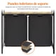 thumbnail image 5 of 95L Cesto Ropa Sucia con 2 Compartimentos, Cesta para Ropa Sucia con Tapa, Marco de Metal, Cubo Ropa Sucia con 2 Bolsas Extraíbles para Lavadero, Dormitorio, Baño, Negro, 5 of 7