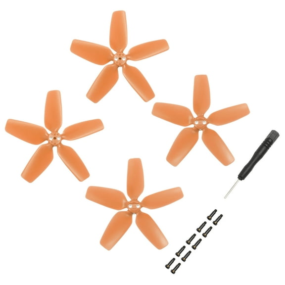 4 Pcs Low Noise Propellers 2.8 Inch Orange Drone Blades Propeller Replacement