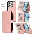 thumbnail image 2 of Case For Iphone 16/16 Pro Max/16 Pro/16 Plus. Magnetic Suction Solid Stand Cover Shockproof Wallet Storage Case, 2 of 5