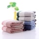 thumbnail image 4 of Nvzi 6 toallas de gasa de algodón, toallas de mano de algodón suave, supersuaves y altamente absorbentes para ducha, piscina, spa, gimnasio y uso diario, 34 x 75 cm (rosa claro)., 4 of 5