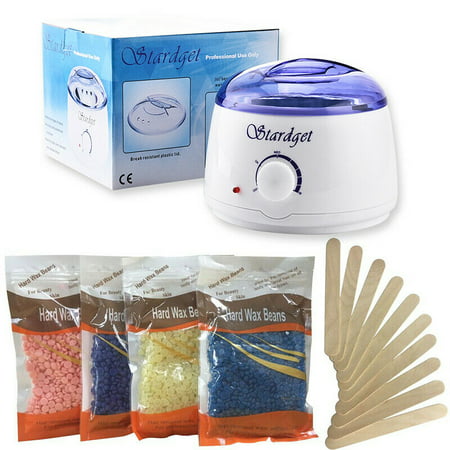 Stardget Wax Warmer Hair Removal Kit with Hard Wax Beans and Wax Applicator (Best Wax For Eyebrow Removal)