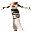 thumbnail image 2 of POINTERTECK Robe Longue en Maille pour Femmes Robe à Col Carré à Manches Longues, 2 of 9
