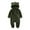 Army Green, variant on Dealovy Winter Infant Baby Clothes Warm Thick Zip up Onesie Newborn Girls Boys Hooded Footed Romper Kids Jumpsuit with Cute Ears
