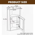 thumbnail image 3 of MIDOQIN 31.89" Bathroom Corner Cabinet, Farmhouse Floor Corner Cabinet with Rattan Barn Door and Adjustable Shelf, Narrow Corner Storage Organizer for Bathroom, Living Room, Kitchen, 3 of 8