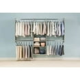 thumbnail image 3 of Easy Track Deluxe Closet Storage Organizer System with Shelves, Weathered Grey, 3 of 3