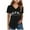 A-Black670, variant on Little Girls T-Shirts Short Sleeved V-Neck "LOS ANGELES" Letter Tee Fashionable Loose Summer Lightweight Daily Kids Tops