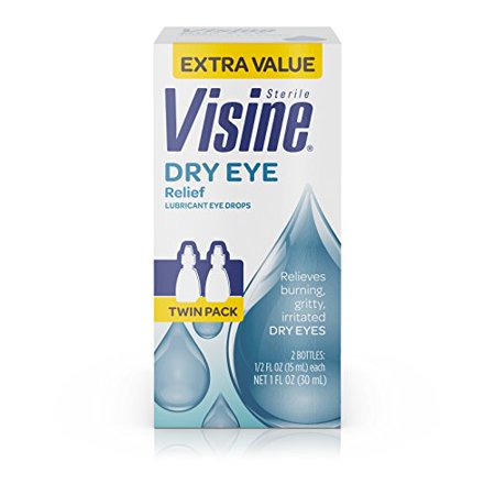 Visine Dry Eye Relief Lubricant Eye Drops 0.50oz 2 Count Each