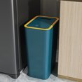 thumbnail image 7 of AuroraX Waterproof Trash Can with one-Click Open Lid Odor Seal Stylish 3 Gallon Green Light Sound Open and Closing Garbage Can Art Deco Plastic Trash Bin for Home Bathroom Bedroom, 7 of 7