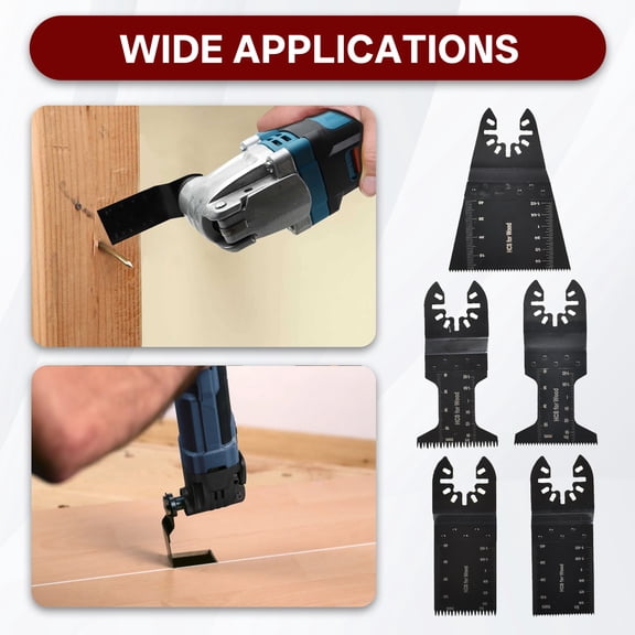findmall Multi Tool Blade Oscillating Tool Blade for Cutting Wood, Plastic, Metal, Sawing, Cutting, Scraping 40 Pieces with Sandpaper