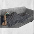thumbnail image 6 of Space Soft Flannel Fleece Blanket, Surface of an Asteroid Planet Pattern with Huge Crater Spots and Circles Universe Theme, Cozy Plush for Indoor and Outdoor Use, 60" x 80", Dimgrey, by Ambesonne, 6 of 6