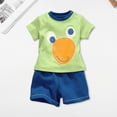 thumbnail image 2 of Gubotare Pjs Sets for Boys Baby Boys Short Sleeve Top and Pants Snug Fit Cotton 2 Piece Pajama Set 12 18 Months (Green,12-18 Months), 2 of 6