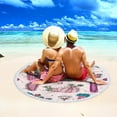 thumbnail image 4 of Matoen Round Beach Towel for Women, Microfiber Soft Circular Beach Towel, Circle Beach Blanket Gifts Home Decor, 60”Quick Dry Sand Free, 4 of 6