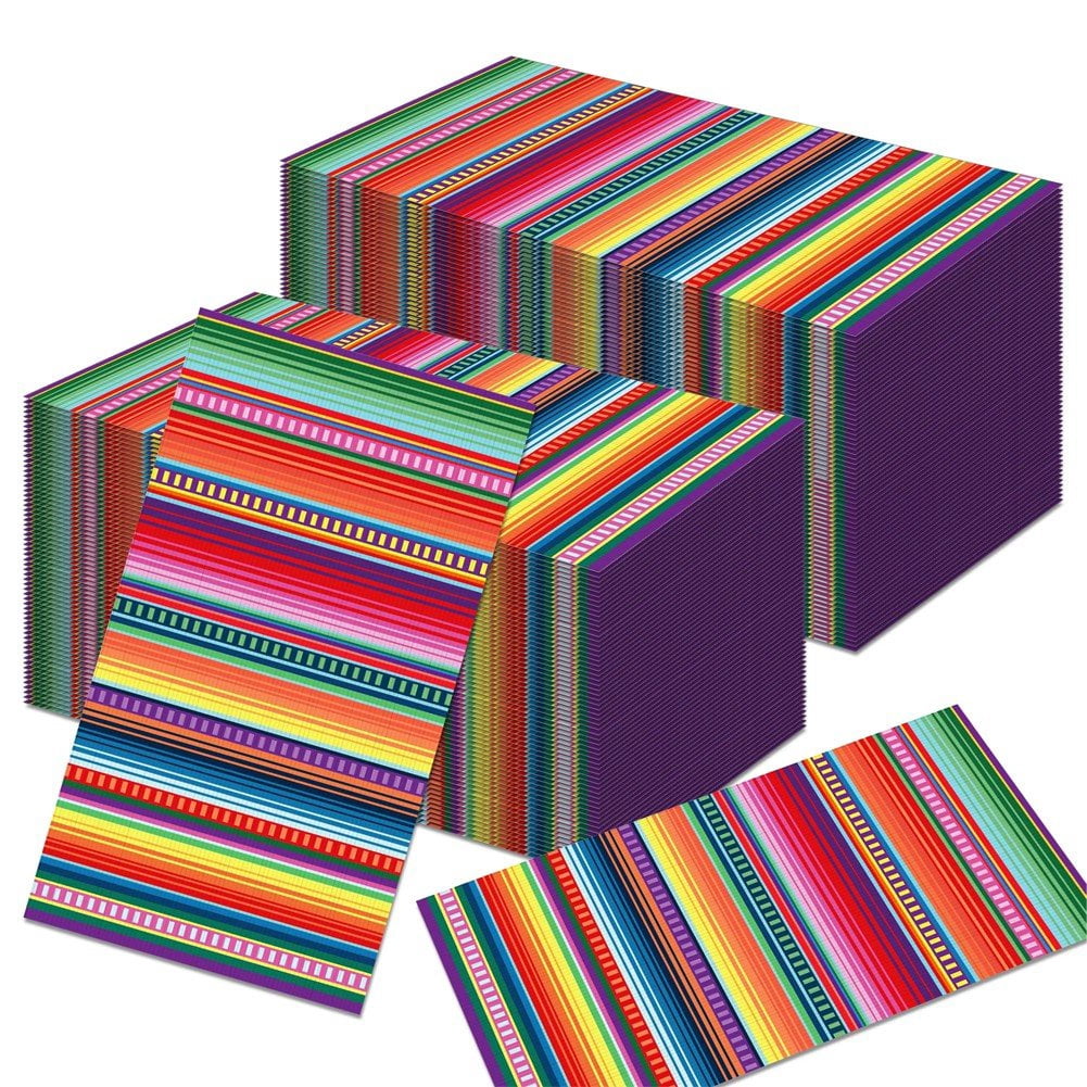 Yvsxxv 100 Pack Mexican Fiesta Guest Napkins Mexican Themed Colorful Dinner Napkins Mexico Fiesta Paper Hand Towel for Cinco De Mayo Fiesta Tableware Baby Shower Birthday
