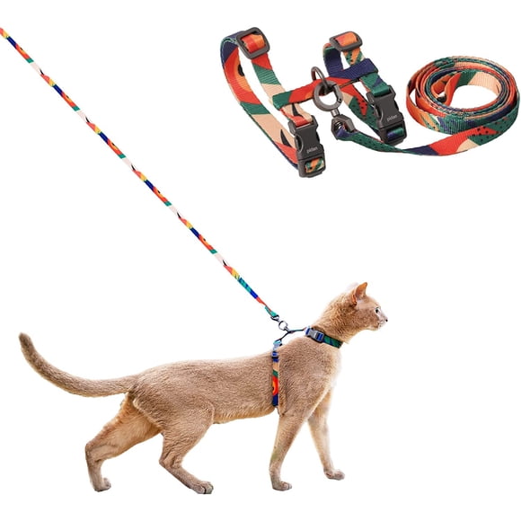 Set de arnés y correa para gatos pidan ajustable