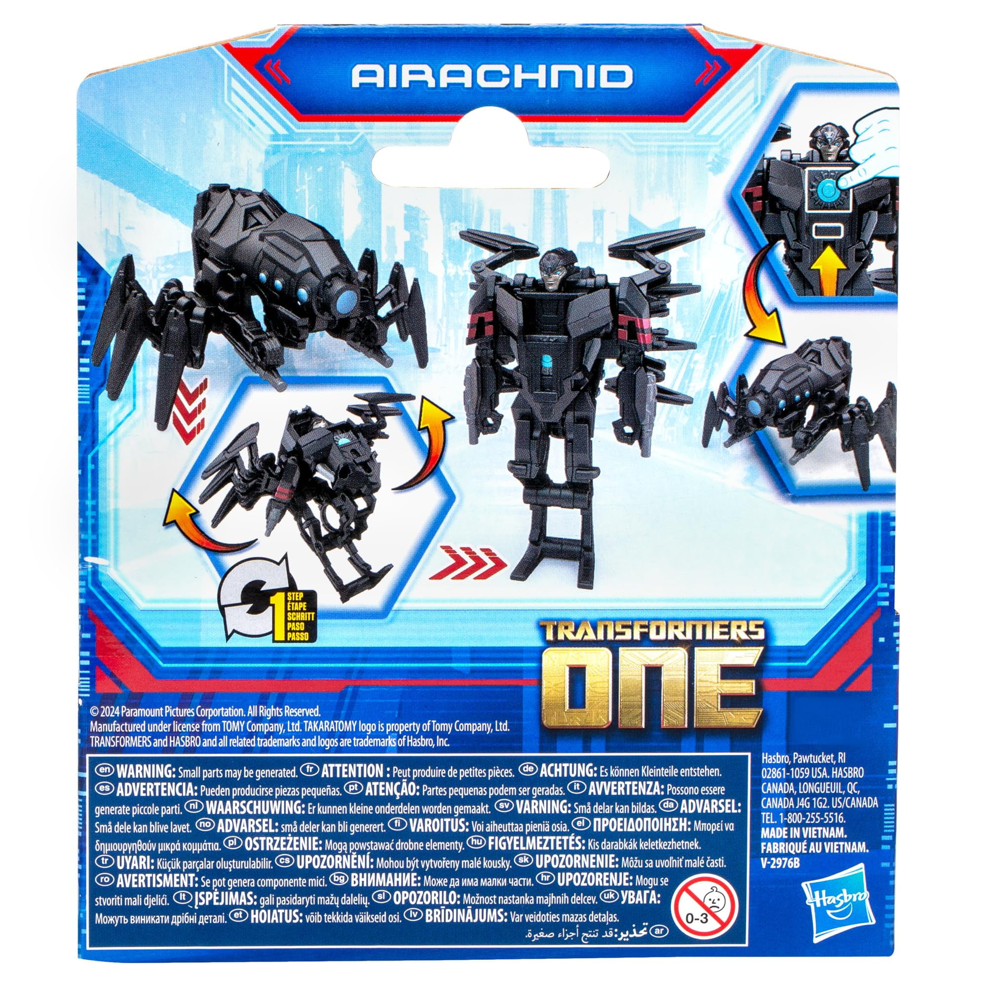 Transformers One Cog Changer Airachnid 4" Action Figures for Kids Age 6+