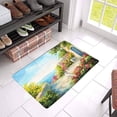 thumbnail image 3 of MKHERT European Summer Seascape and Colorful Flowers Painting Doormat Rug Home Decor Floor Mat Bath Mat 23.6x15.7 inch, 3 of 3
