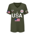 thumbnail image 5 of Blouses for Women Gsakboxl Women Trendy V Neck Patriotic Tee 250th Anniversary American Flag Print Short Sleeve Fashion Casual Graphic T Shirt Ideal For Young Daily Holiday Womens Tops S, 5 of 5
