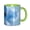 Green, variant on Blue Floral Coffee Mug Fun Custom Ceramic Mugs 11oz Navy Blue