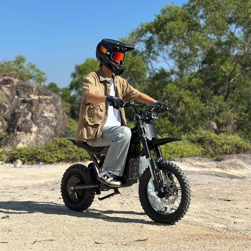 Freego X0 Electric Mini Bike for Teens and Adults, 3600W/60V 25Ah/40MPH,  265 lbs Max Load Lightweight Mountainbike, 5’1”–5’9” Rider