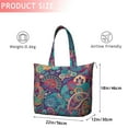 thumbnail image 4 of Purple Pioneer Flower and Paisley Pattern Travel Tote Bags for Women Carry On,Large Weekender Bags for Women Travel,Multi Functional Duffle Bag for Work,Shopping,Sports, 4 of 5